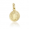 Złoty medalik Benedyktyński okragły 1,1cm próby 585